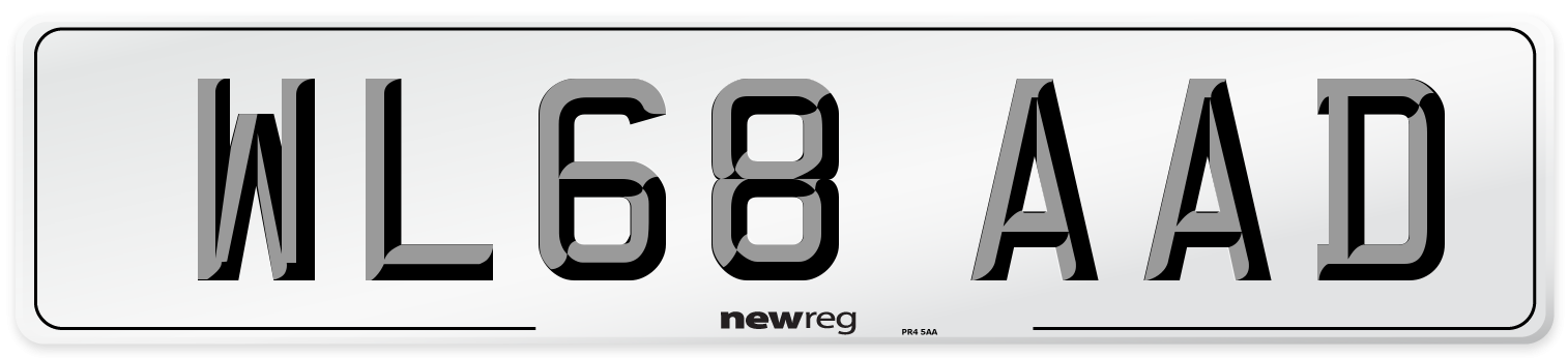 WL68 AAD Number Plate from New Reg